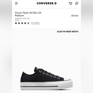 Black platform converse
